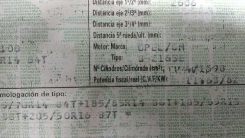 OPEL ASTRA G BERLINA — vehículo donante para recambios 