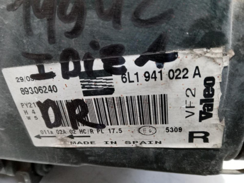  FARO DERECHO SEAT IBIZA (6L1) 
