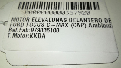 MOTOR ELEVALUNAS DELANTERO DERECHO, FORD, C-MAX (CB3)(2007)