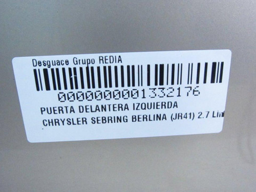  PUERTA DELANTERA IZQUIERDA CHRYSLER SEBRING JR 41 BERLINA 