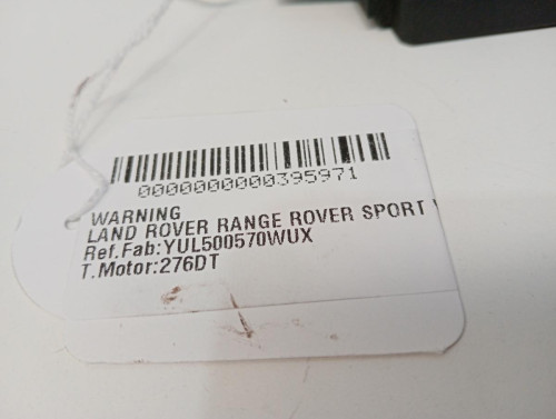  WARNING LAND ROVER RANGE ROVER SPORT 