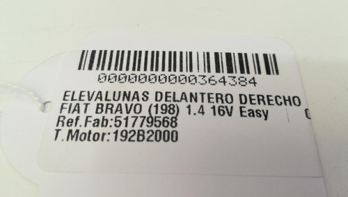  ELEVALUNAS DELANTERO DERECHO FIAT II BRAVO (198) 