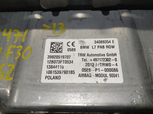 AIRBAG DELANTERO DERECHO BMW SERIE 3 BERLINA (F30) 