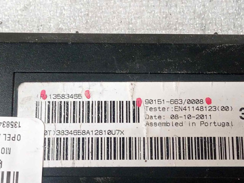  MODULO ELECTRONICO, OPEL, ASTRA J GTC 