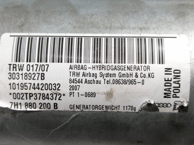 AIRBAG DELANTERO DERECHO, VOLKSWAGEN, T5 TRANSPORTER BUS (7H)