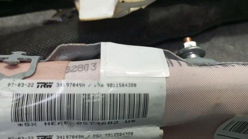 AIRBAG CORTINA DELANTERO DERECHO Peugeot 3008 
