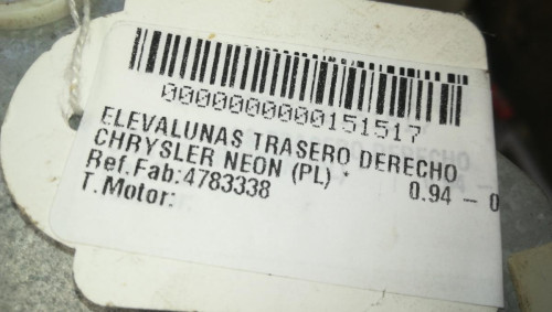  ELEVALUNAS TRASERO DERECHO 