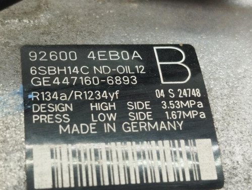  COMPRESOR AIRE ACONDICIONADO Renault MEGANE III BERLINA 5P 