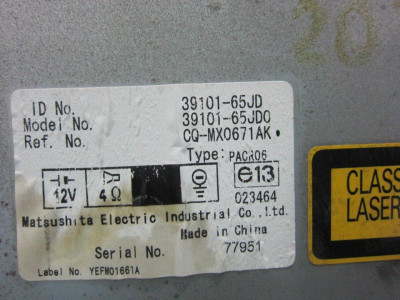 SISTEMA AUDIO / RADIO CD, SUZUKI, GRAND VITARA (JB/JT)