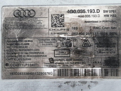 NO IDENTIFICADO, AUDI, A6 BERLINA (4G2)