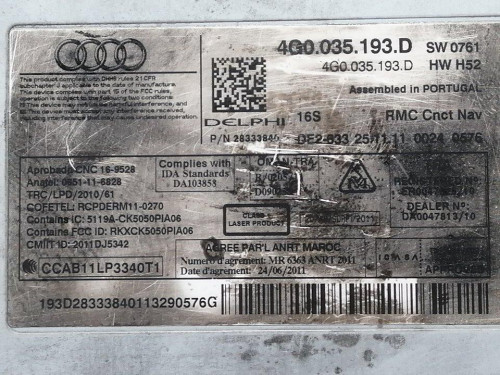  NO IDENTIFICADO AUDI A6 BERLINA (4G2) 