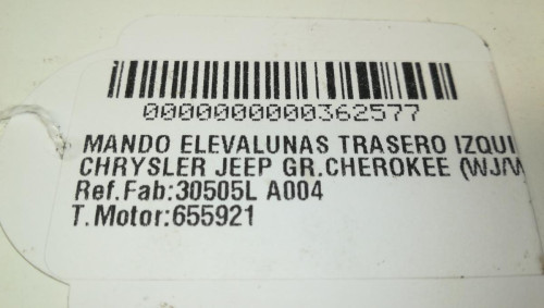 MANDO ELEVALUNAS TRASERO IZQUIERDO CHRYSLER JEEP GR.CHEROKEE (WJ/WG) 