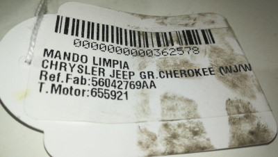 MANDO LIMPIA, CHRYSLER, JEEP GR.CHEROKEE (WJ/WG)