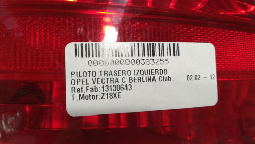  PILOTO TRASERO IZQUIERDO Opel VECTRA C BERLINA 