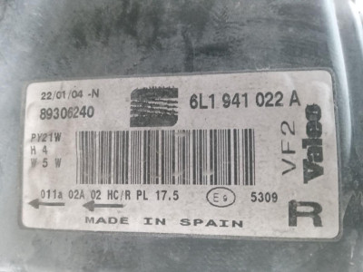 FARO DERECHO, SEAT, IBIZA (6L1)