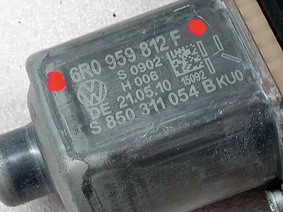 MOTOR ELEVALUNAS TRASERO DERECHO, VOLKSWAGEN, POLO V (6R1)
