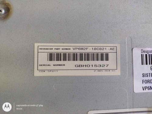  SISTEMA AUDIO / RADIO CD, FORD, FOCUS C-MAX (CAP)(2003) 