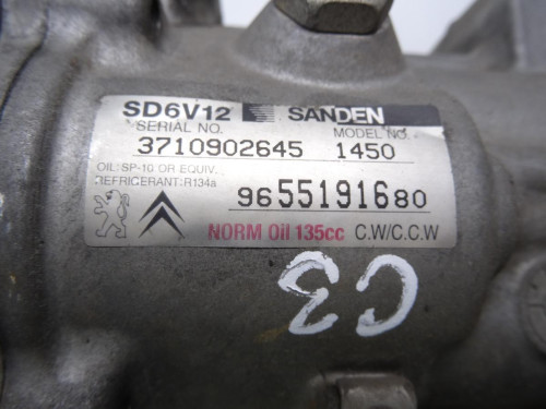  COMPRESOR AIRE ACONDICIONADO CITROEN C3 