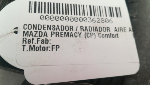  CONDENSADOR / RADIADOR AIRE ACONDICIONADO Mazda PREMACY (CP) 