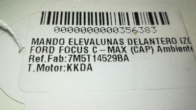 MANDO ELEVALUNAS DELANTERO IZQUIERDO, FORD, C-MAX (CB3)(2007)