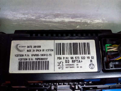 MANDO CLIMATIZADOR, PEUGEOT, 407