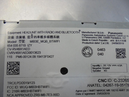 PANTALLA MULTIFUNCION Skoda KAMIQ (NW4) 