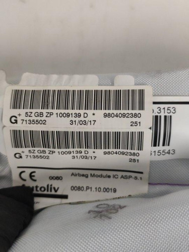  AIRBAG CORTINA TRASERO IZQUIERDO Peugeot 208 