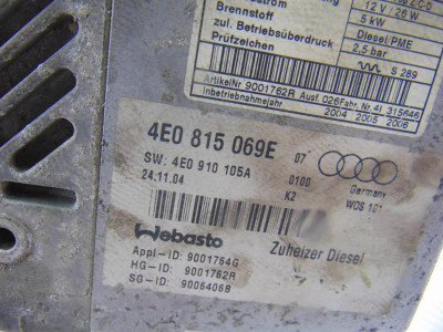 MOTOR CALEFACCION, AUDI, A8 (4E)