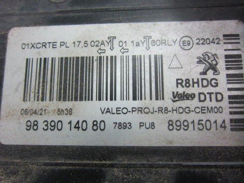 FARO DERECHO PEUGEOT 508 