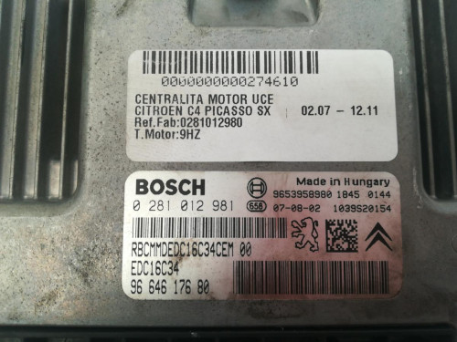  CENTRALITA MOTOR UCE CITROEN C4 PICASSO 