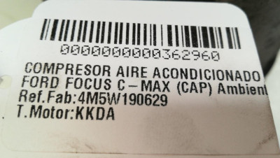 COMPRESOR AIRE ACONDICIONADO, FORD, C-MAX (CB3)(2007)