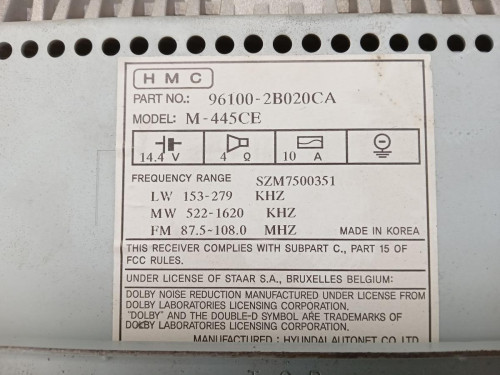  SISTEMA AUDIO / RADIO CD HYUNDAI SANTA FE (CM) 