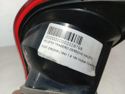  PILOTO TRASERO DERECHO INTERIOR FIAT CROMA (194) 