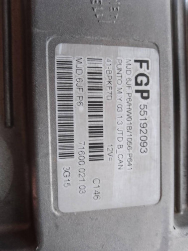 CENTRALITA MOTOR UCE Fiat II PUNTO (188) BERLINA 