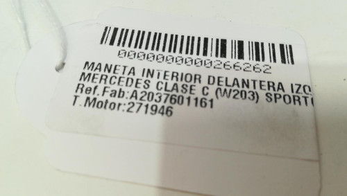  MANETA INTERIOR DELANTERA IZQUIERDA Mercedes-Benz CLASE C (BM 203) SPORTCOUPE 