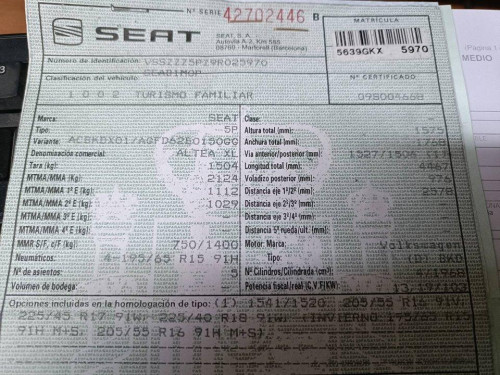  SEAT ALTEA XL (5P5) 