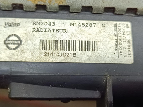 RADIADOR AGUA Nissan QASHQAI (J10) 