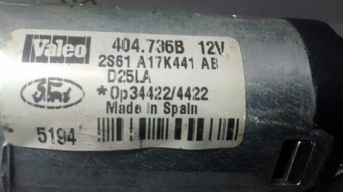  MOTOR LIMPIA TRASERO FORD FIESTA (CBK) 