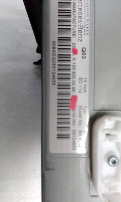 SISTEMA AUDIO / RADIO CD, MERCEDES-BENZ, CLASE A (BM 169)
