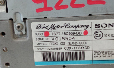 SISTEMA AUDIO / RADIO CD, FORD, S-MAX (CA1)