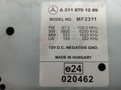 SISTEMA AUDIO / RADIO CD, MERCEDES-BENZ, CLASE E (BM 211) BERLINA