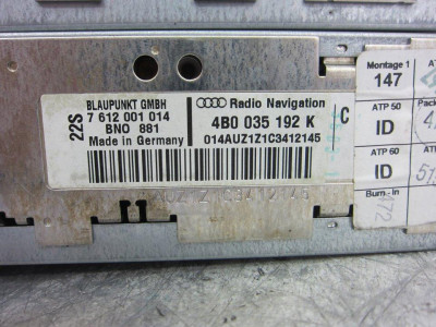 SISTEMA NAVEGACION GPS, AUDI, ALLROAD QUATTRO QUATTRO (4B5)