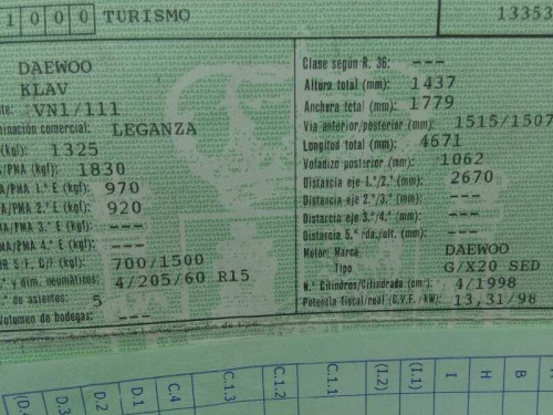  DAEWOO LEGANZA 
