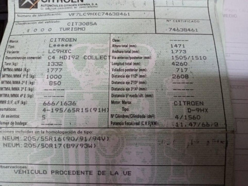  CITROEN C4 BERLINA 