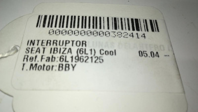INTERRUPTOR, SEAT, IBIZA (6L1)