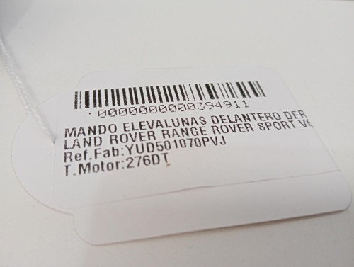 MANDO ELEVALUNAS DELANTERO DERECHO Land Rover RANGE ROVER SPORT 