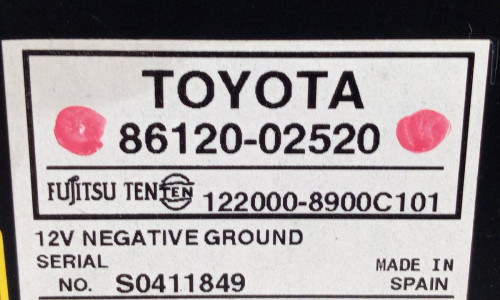 SISTEMA AUDIO / RADIO CD TOYOTA AURIS (E15) 