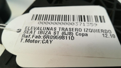 ELEVALUNAS TRASERO IZQUIERDO, SEAT, IBIZA ST (6J8)