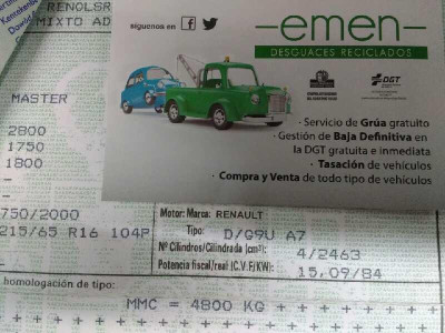 RENAULT MASTER II FASE 2 COMBI