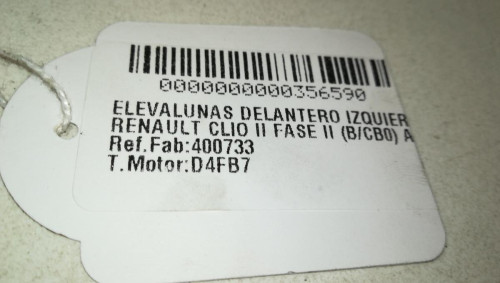 ELEVALUNAS DELANTERO IZQUIERDO RENAULT CLIO II FASE II (B/CB0) 